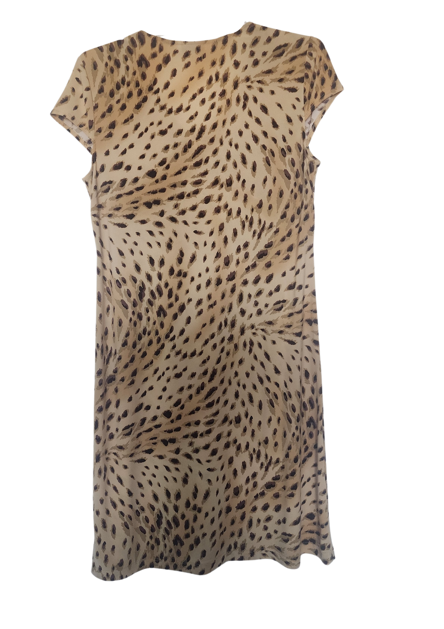 Vestido crema con pintas marrones a tres colores Size L