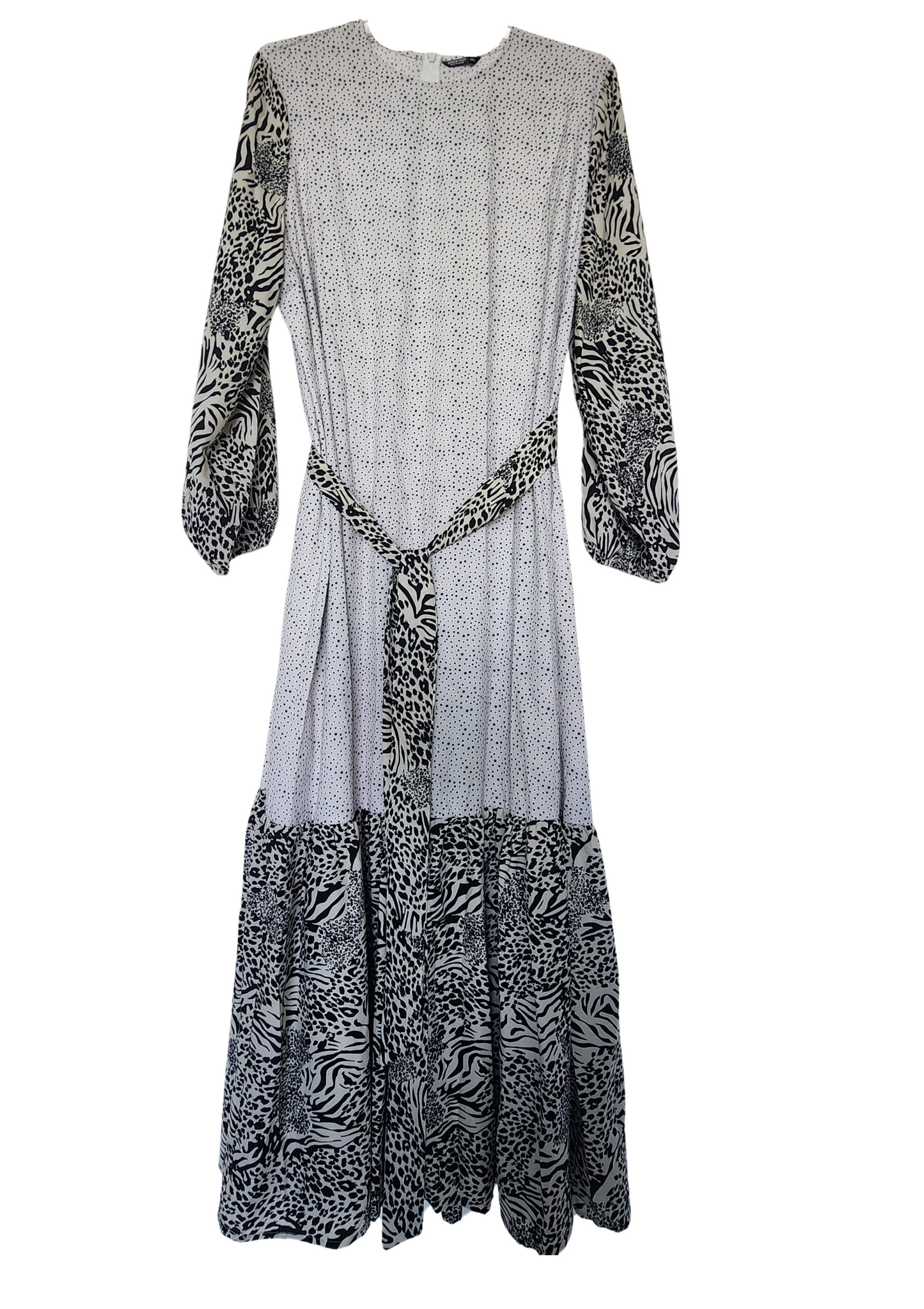 Vestido largo de puntos y volantes Size 3XL