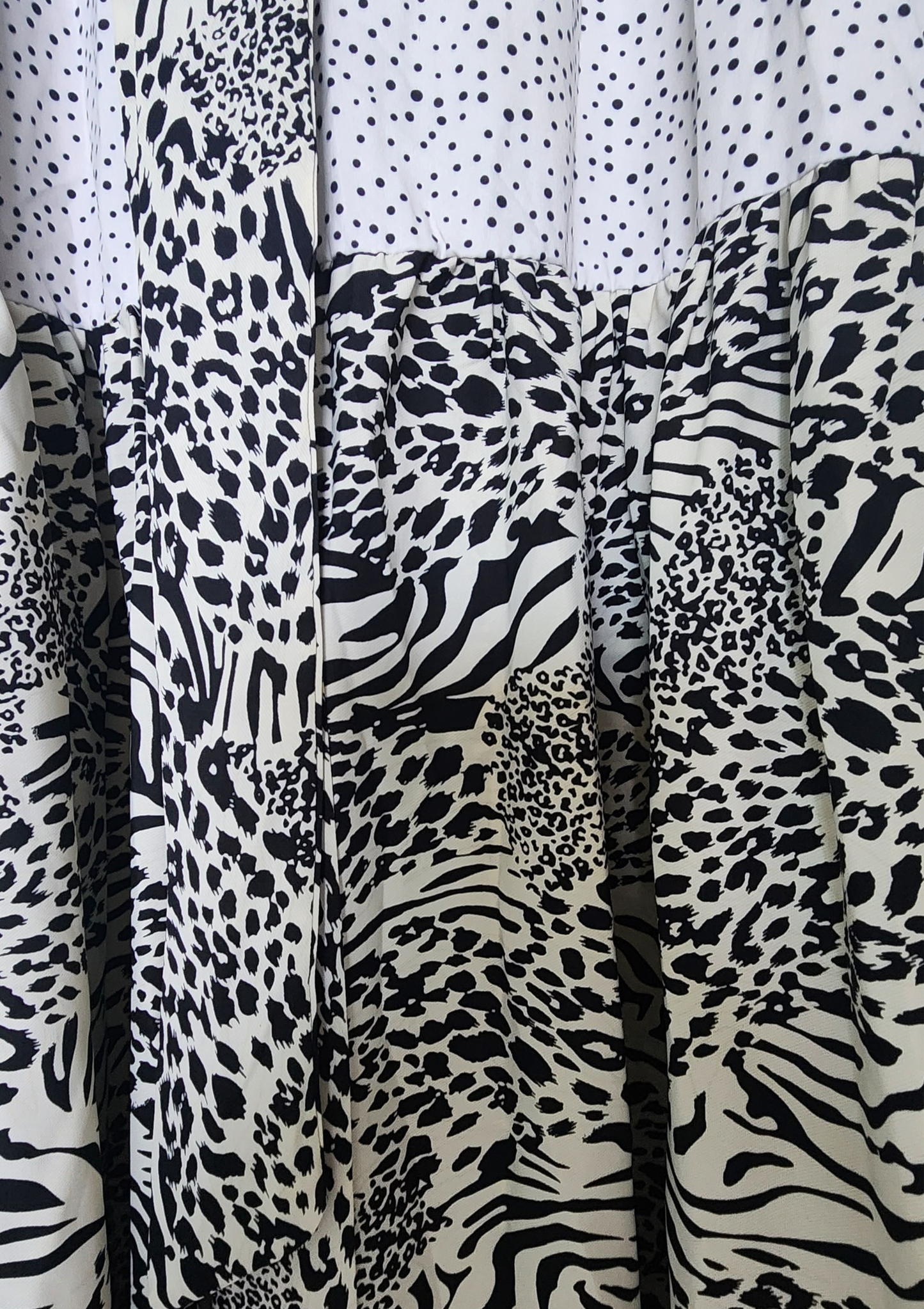 Vestido largo de puntos y volantes Size 3XL