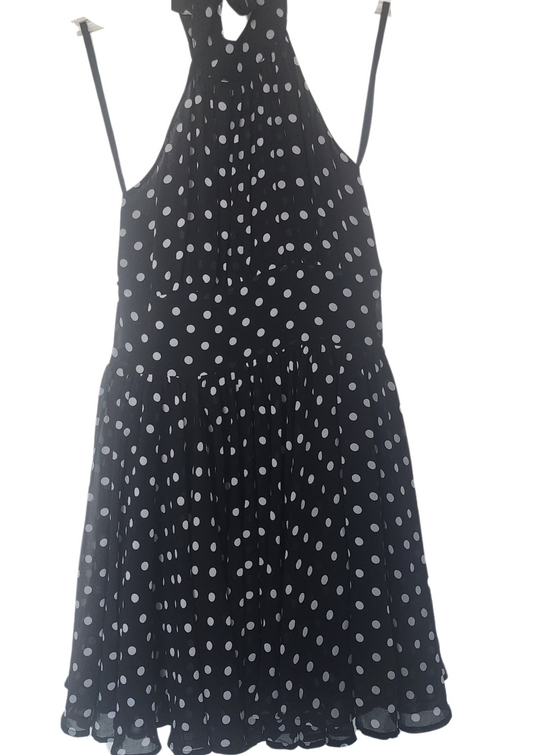 Vestido Negro con puntos blancos Size 4