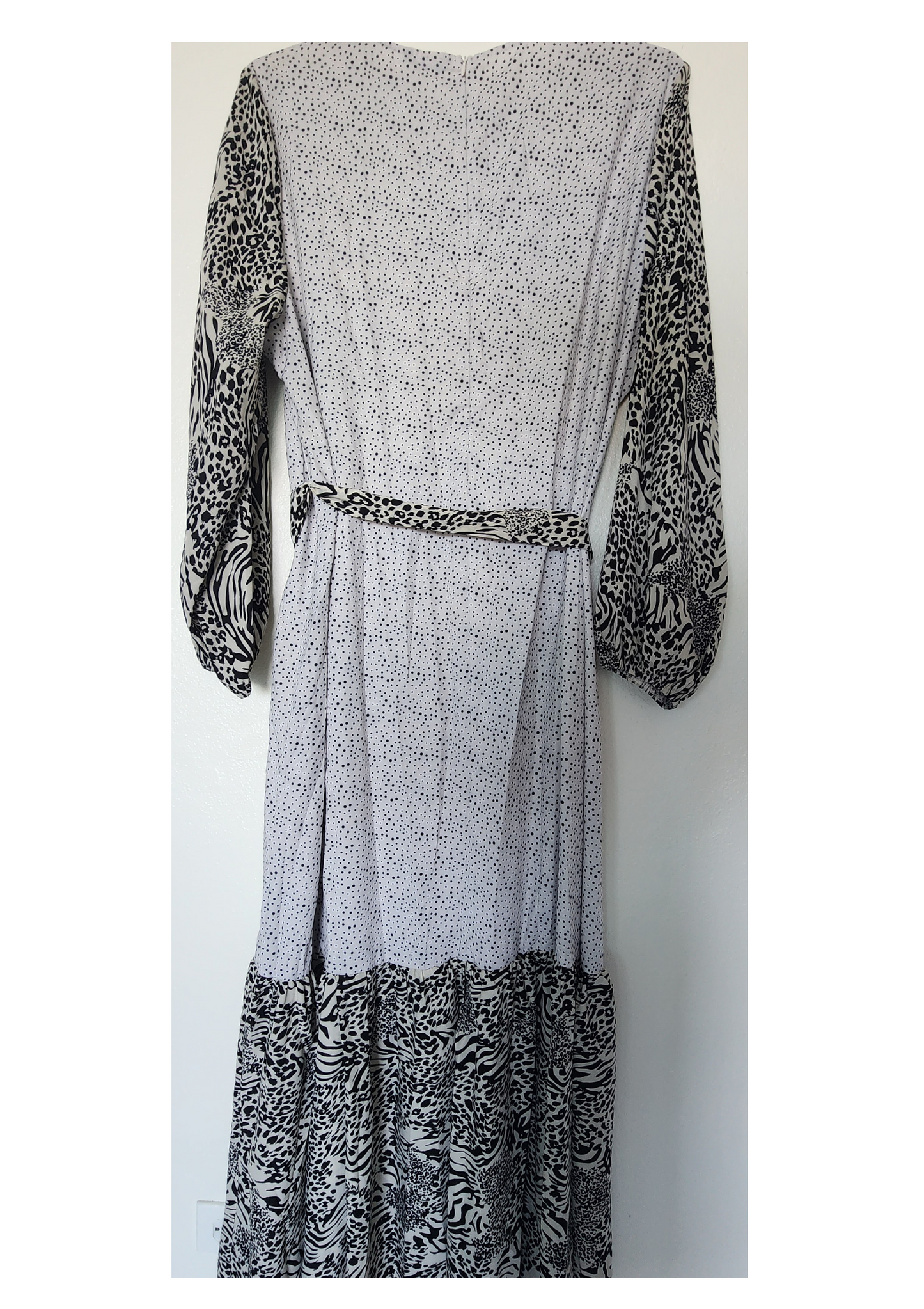 Vestido largo de puntos y volantes Size 3XL