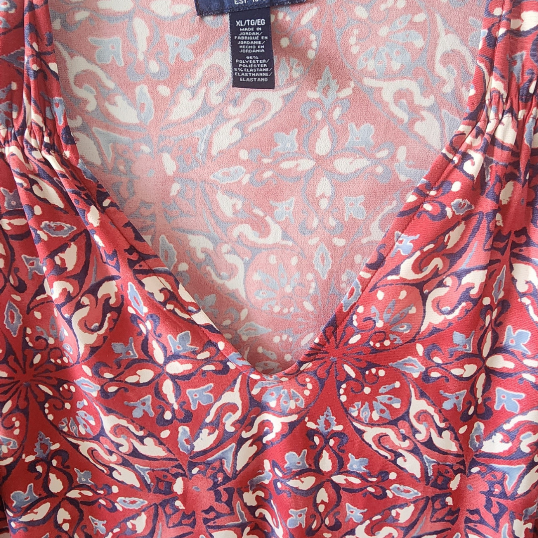 Chaps Blouse Size XL