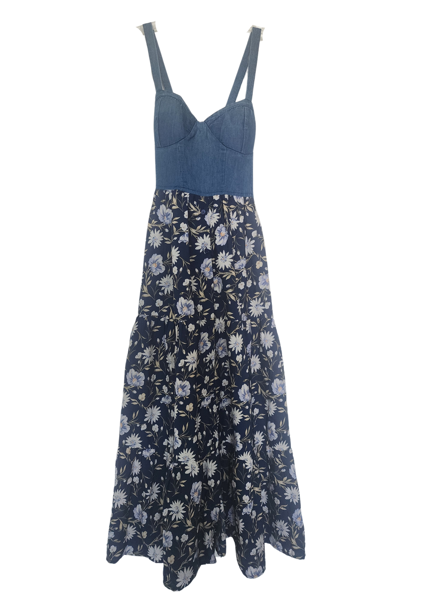 Vestido de mahón y floral Size M