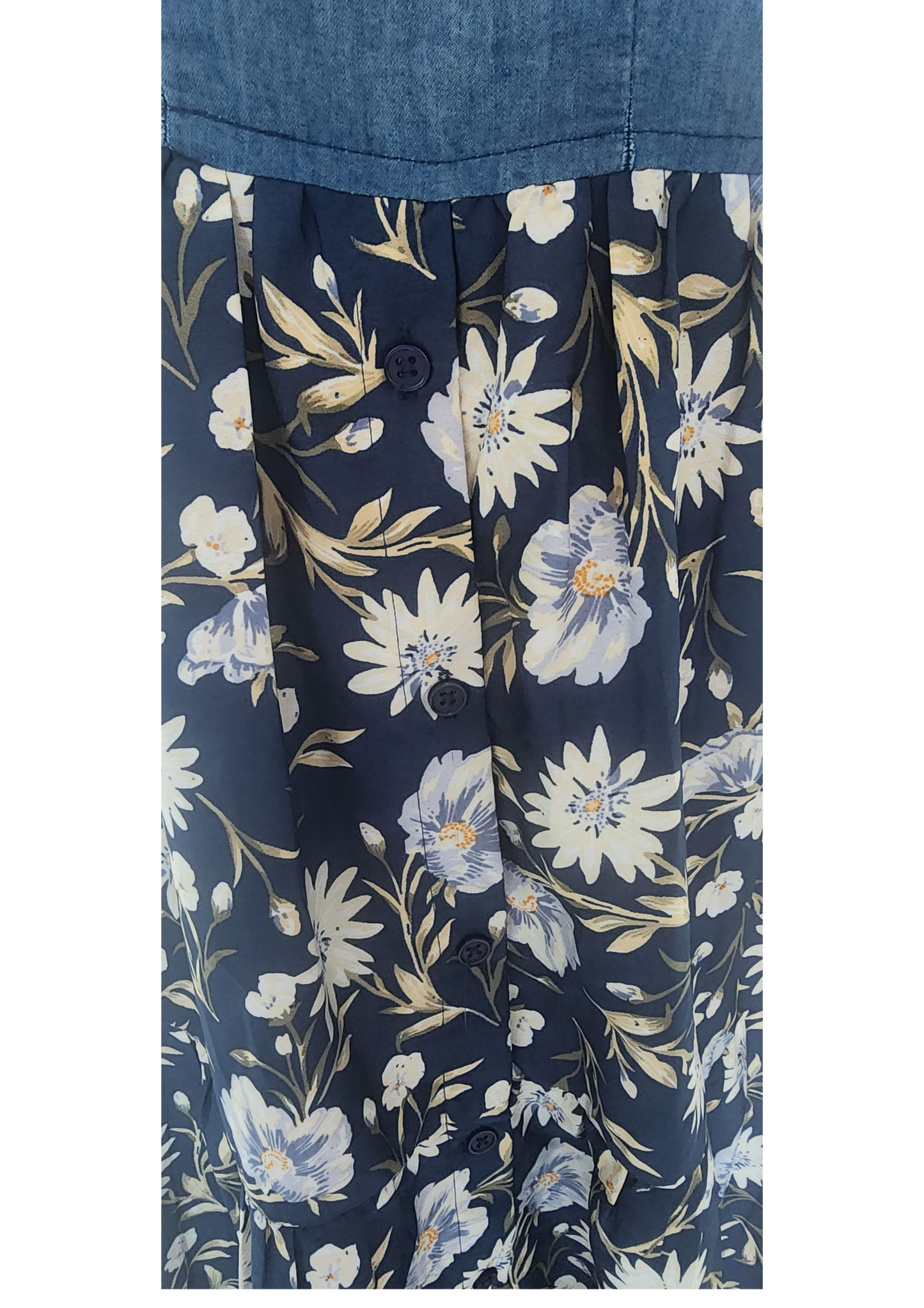 Vestido de mahón y floral Size M