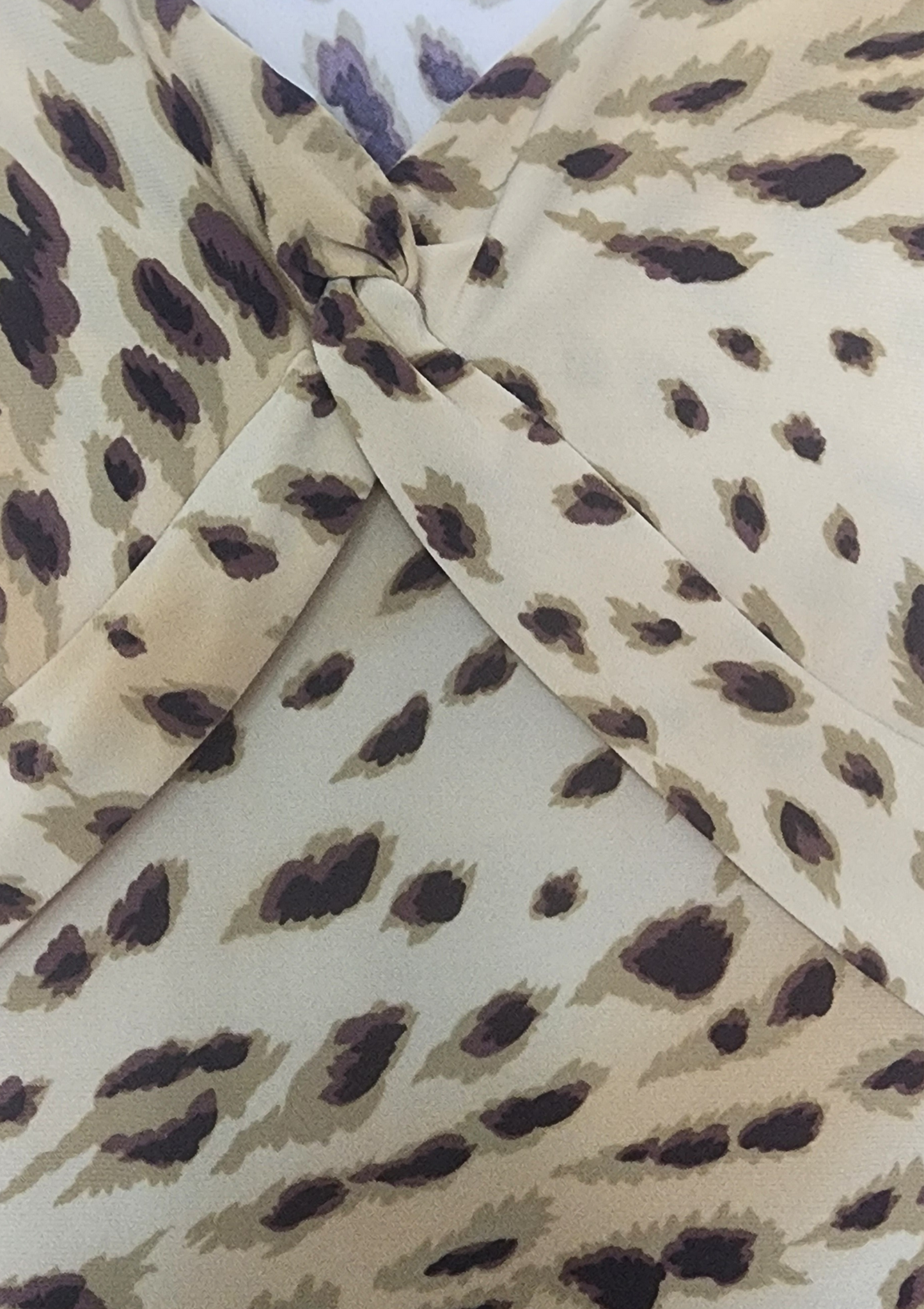 Vestido crema con pintas marrones a tres colores Size L