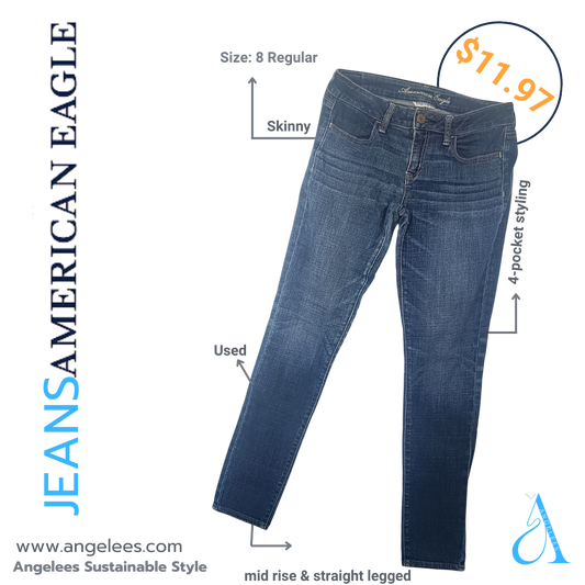 Dark Wash Skinny Jeans Size 8 Regular