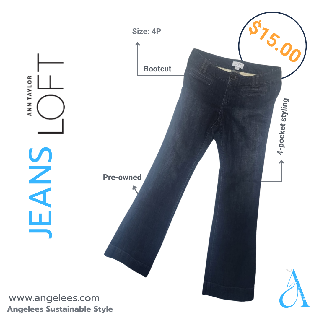 Dark Wash Bootcut Jeans Size 4P Ann Taylor Petite